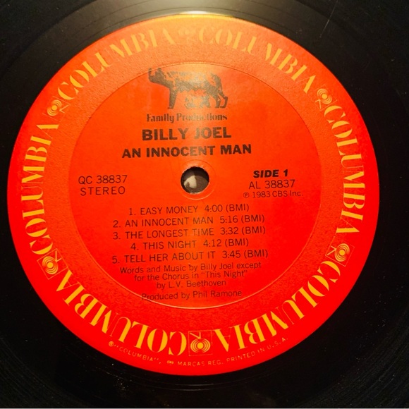 BILLY JOEL AN INNOCENT MAN EARLY PRESSING VINYL LP  1983 Columbia - Picture 5 of 8